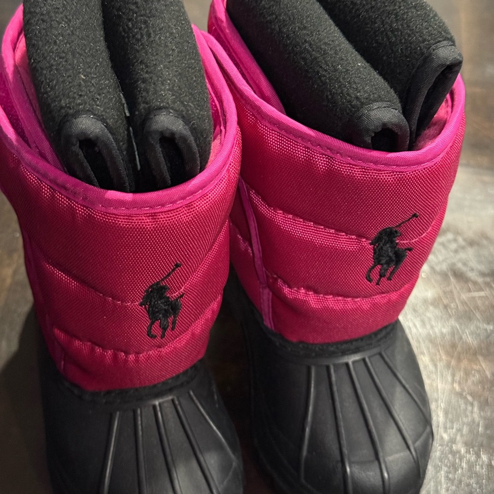 Polo Ralph Lauren Fuchsia Winter Game EZ Boots Toddler Preschool Size 5